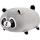 Cuteoy 17.7" Raccoon Stuffed Animal Plush Pillow Soft Comfortable Plushies Large Throw Body Pillow Sleeping Plush Toy for Girls Boys Birthday