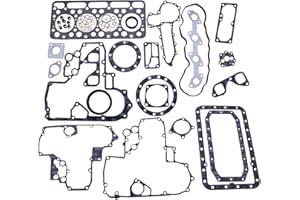 Holdia Full Gasket Set(Upper, Lower and Head Gasket) Compatible with Kubota V1702 and Bobcat 743