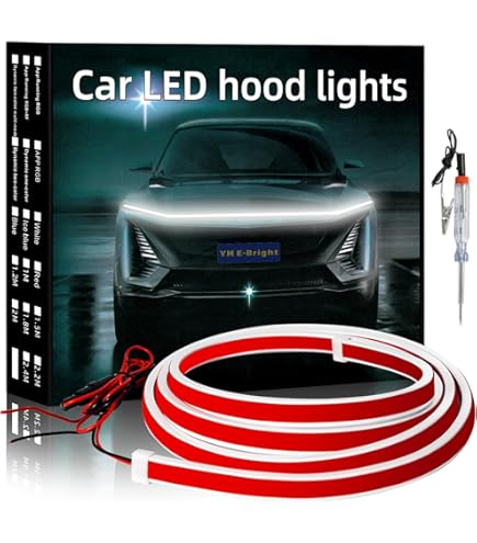 thumbnail image 2 of 120cm 12V Flexible LED Daytime Running Light Strip For Car Hood - Waterproof, DIY DRL (Choose Color) 2 of 4