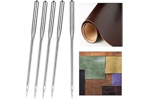 HLARTNET 100 Pcs Universal Size 110/18 Heavy Duty Sewing Machine Needles, Quliting Sewing Machine Needles for Leather, Compatible with Kind of Home Sewing Machine