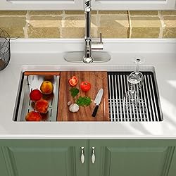 Logmey Black 33x19 Inch Granite Composite Kitchen