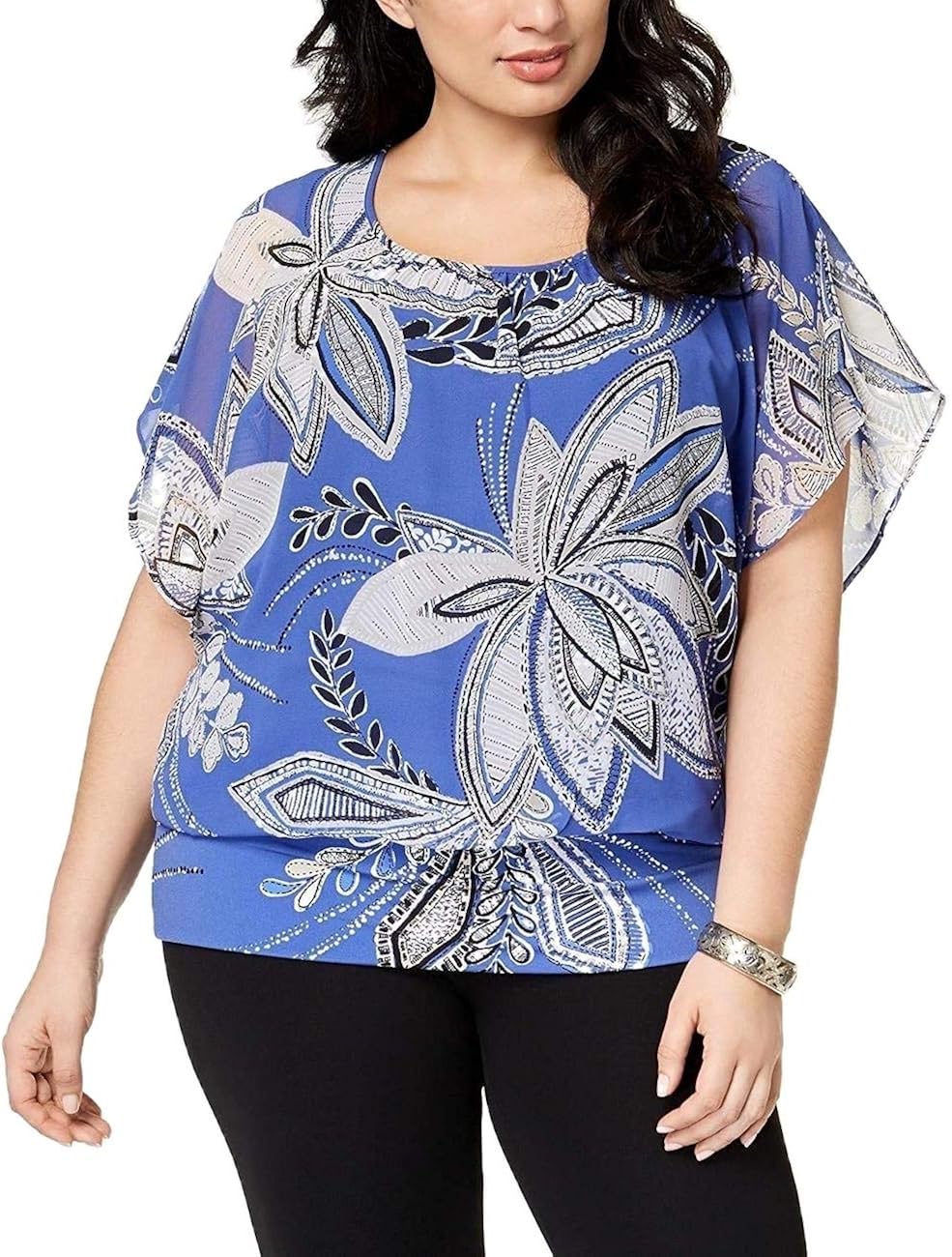 plus size flutter top