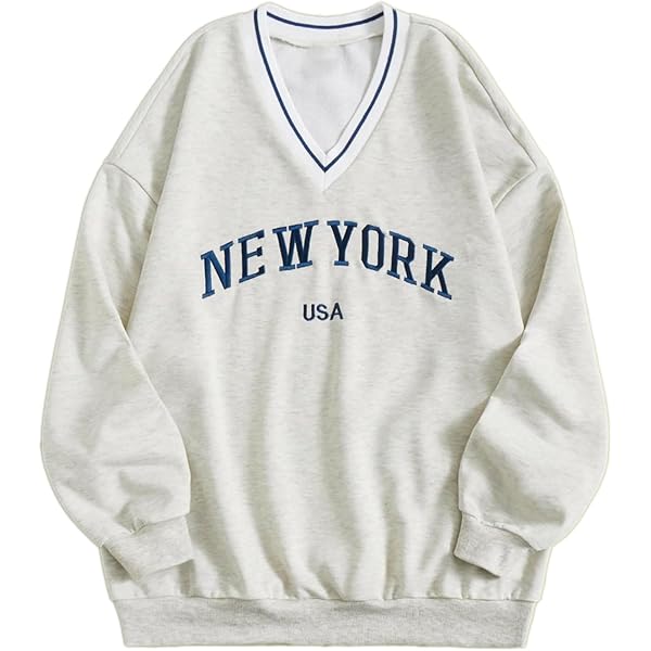 Amazon.com: Avanova Women Chicago Graphic V Neck Sweatshirt