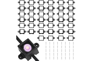 SIWBSYDD 40 Packs Light Clips Mounting Brackets for Govee Permanent Outdoor Lights , Compatible with Govee H705/H805 (Non-Pro Version) Permanent Outdoor Lights Mounting Brackets (Black)