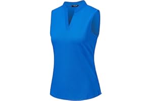 Vidusou Womens Sleeveless Golf Polo Shirts Lightweight Tennis Sport Tops