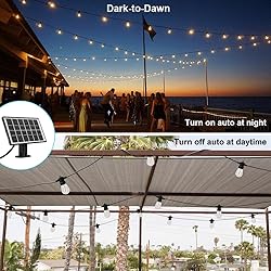 SUNTHIN Outdoor Solar String Lights, 48ft Solar