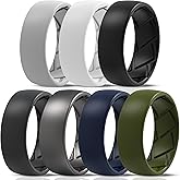 Saco Band Silicone Ring for Men - 8mm Width 2.3mm Thick