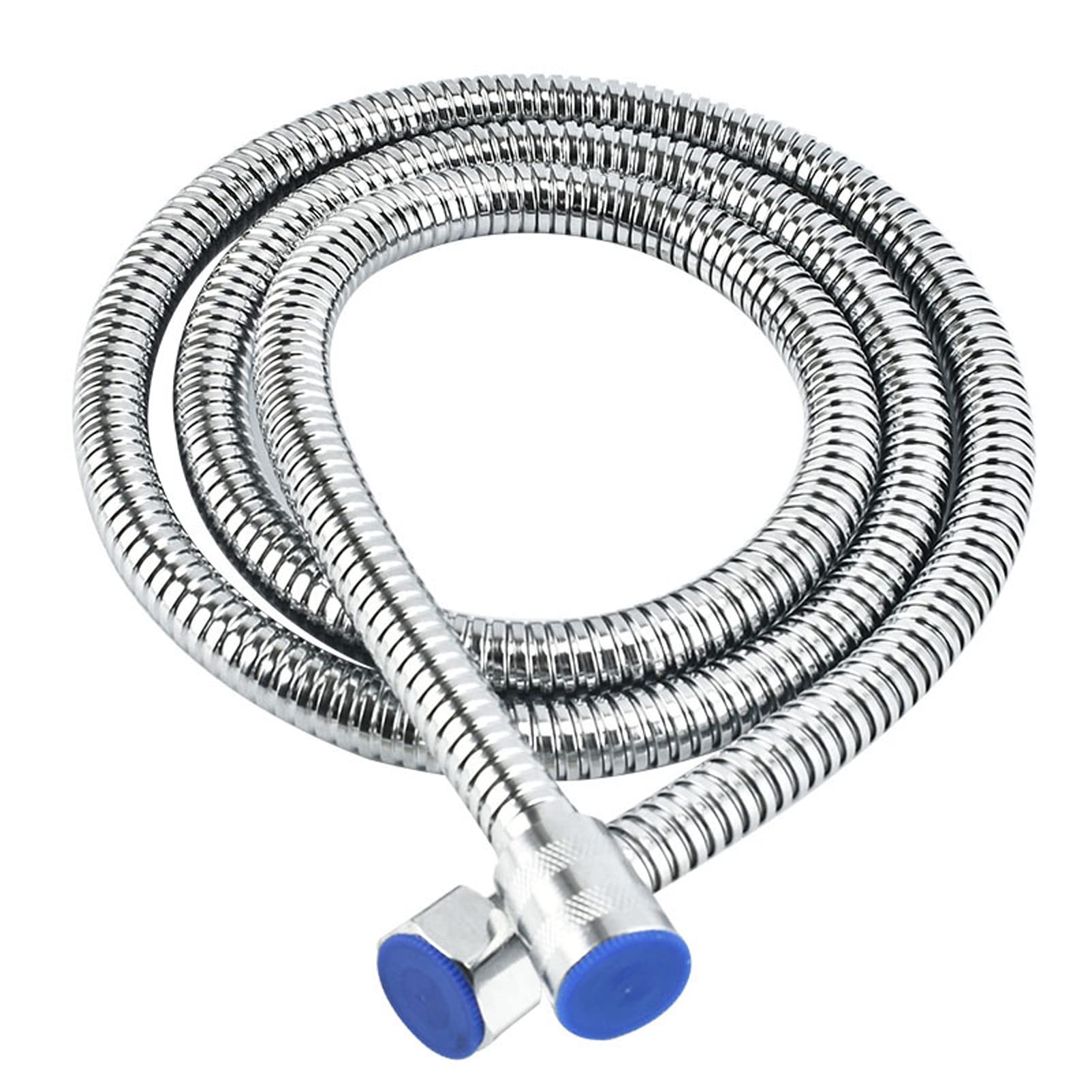 Stainless Steel Shower Hose Replacement - Anti-Kink Flexible Bidet Hose with 2 Washers, Chrome Plated Universal Fit for Bathroom Shower Head and Faucet