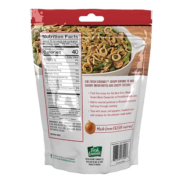 FRESH GOURMET LIGHTLY SALTED CRISPY ONION, 24 OUNCE — 6 PER CASE.