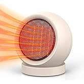 Coolfor Space Heater,PTC Ceramic/Portable Electric Desktop Heater High Output Desktop Heater for Home Bedroom Office Desk Indoor Use(Light Brown)