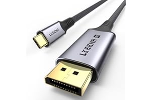 LKNNER USB C to DisplayPort 1.4 Cable 8K@60Hz [3.3FT/1M] 4K@240Hz Unidirectional Thunderbolt 5/4/3 to DisplayPort Cord 32.4Gb