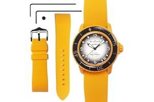 Ocdin 22 MM Watch Strap Replacement for Blancpain X Swatch with Hex Spanner Quick Release Silicone Watch Band Compatible with Bioceramic SCUBA Fifty Fathoms