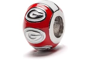 Stone Armory Charm for University of Georgia – Georgia Bead Features Red G – Stainless Steel Compatible with Pandora Bracelets – UGA Bulldogs Jewelry - Gift for Fans & Alumni