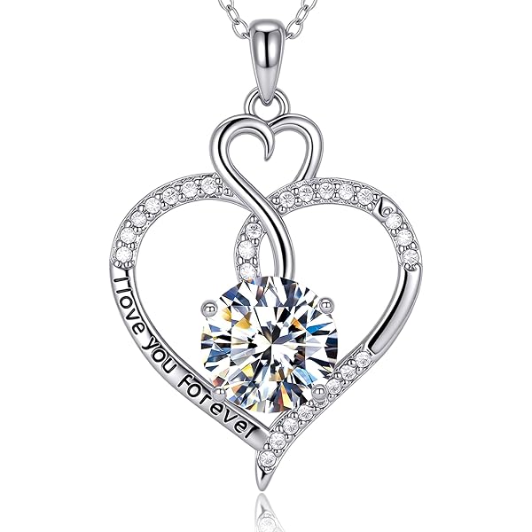 Collier Pendentif "Forever In My Heart" Topaze Blanche, Or - Turtleland