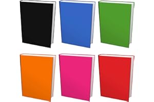 EUCATUS BEST PRODUCTS & GIFTS Easy Apply, Reusable Book Covers 6 Pk. Best Jumbo 9x11 Textbook Jackets for Back to School. Stretchable to Fit Most Large Hardcover Books. Perfect Fun, Washable Designs for Girls, Boys, Kids and Teens
