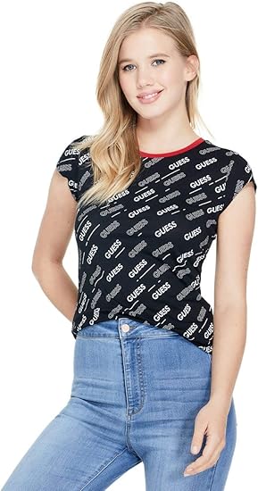 camiseta guess rayas mujer