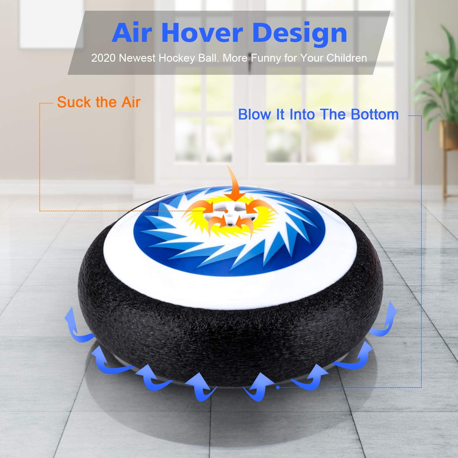 Hover Hockey Set Boys Toys, Hovering Hockey Game with 2 Goals and Led Lights, Indoor Air Soccer Hover Ball Gifts for 3 4 5 6 7 8 9 10 11 12 Year Old Kids: Toys & Games