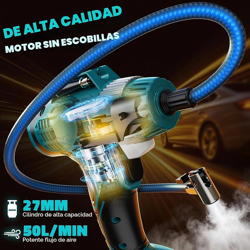 Compressor de ar portátil de 160 PSI compatível com Makita 20V (apenas produtos)