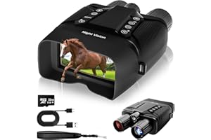 DAILYSEE Night Vision Goggles - 4k Night Vision Binoculars for Adults - 40MP 8X Digital Zoom, 3'' Large Screen, Backlit Buttons, 5000mAh Battery, 1968FT, Infrared Binoculars for Hunting Security (Black)