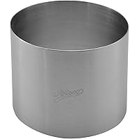 Ateco Round Cake Ring Dessert Mold, 3" High x 4" Diameter, Stainless Steel