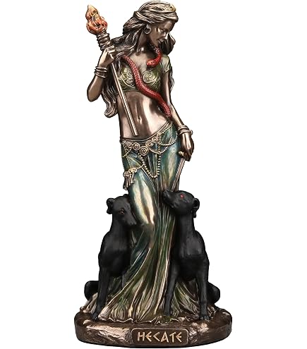 Statue Hécate 3,4x8,5 Pouces En Résine – Déesse Sorcellerie, Décoration Autel, Bureau Ou Collection - 2