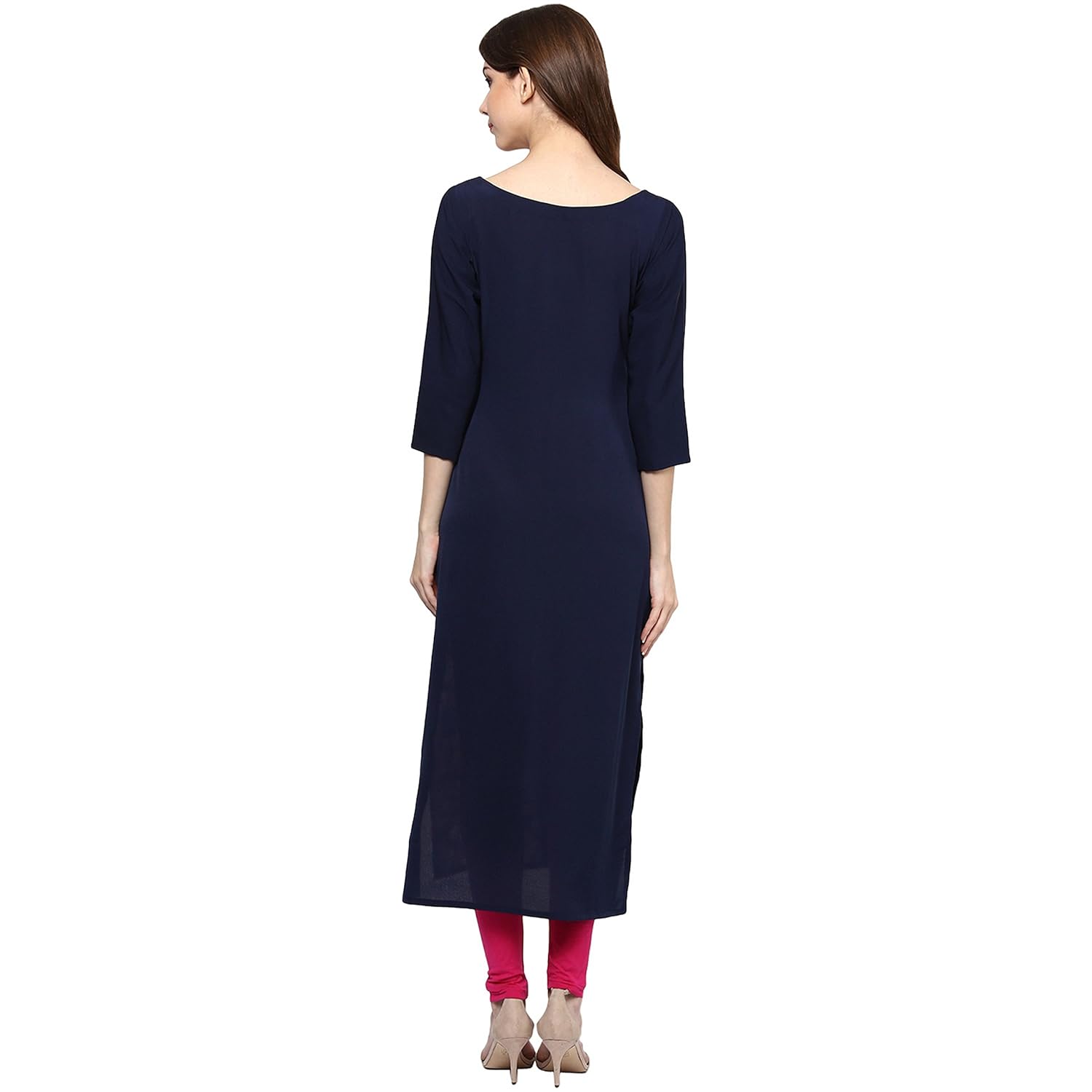 ziyaa women's straight crepe kurta