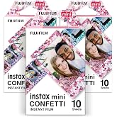 Fujifilm Instax Confetti Mini Film 10 Exposures | Compatible with Cameras, Stunning Designs, Captivate Memories, Vibrant Colorful Instant Photos, (3 items)
