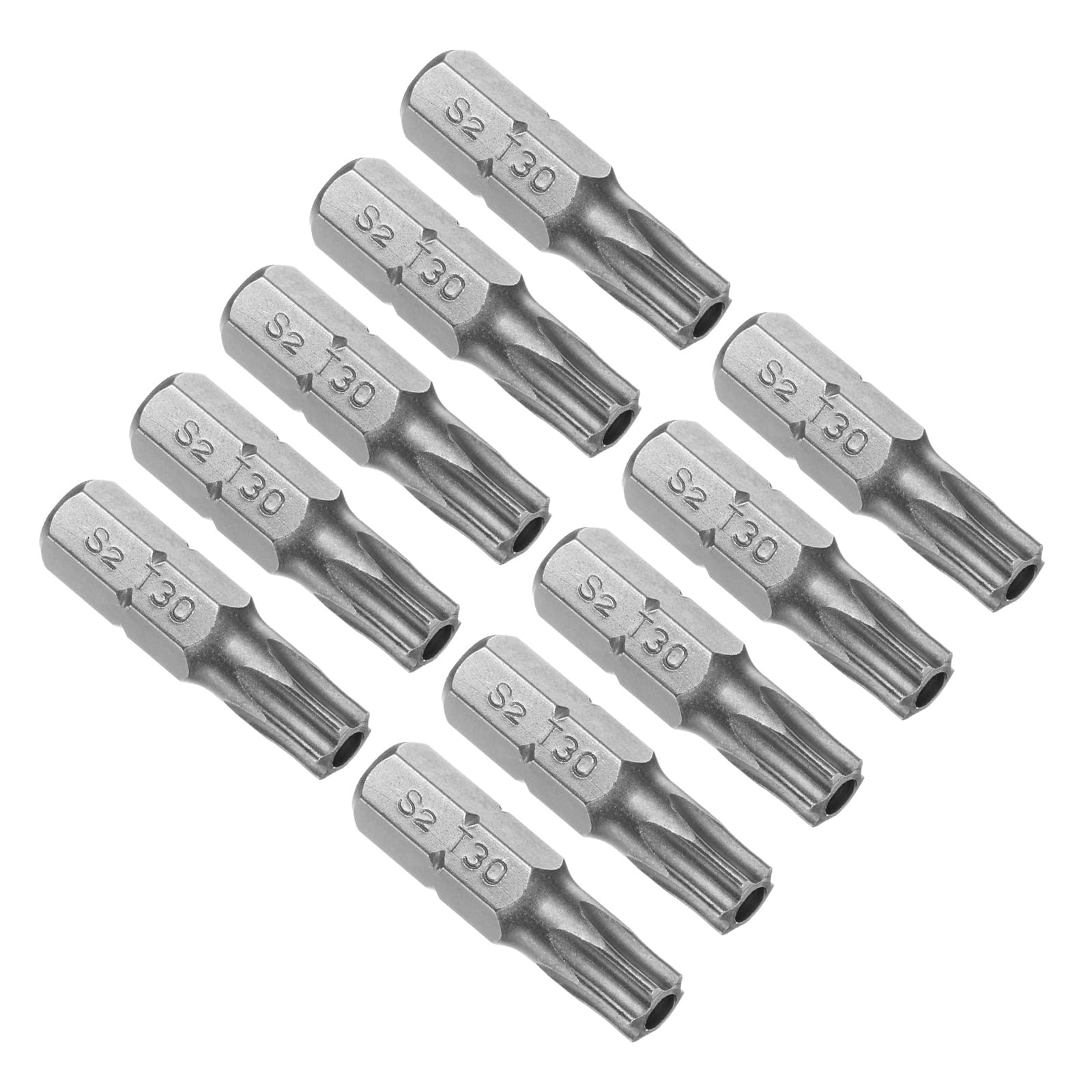 CoCud Torx Screwdriver Bits, 1/4" Hex Shank 25mm Long T30, Magnetic Screwdrivers Bit - (Applications: for Car Maintenance), 10-Pieces