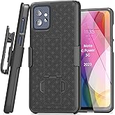 Encased Belt Case for Moto G Power 5G (2023 Model) Slim Kickstand Case with Phone Holster Clip (Black)