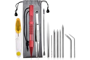 INJOYTEC 12-Piece Paracord FID Tool Kit, Update Paracord FID Knotter Tools Set Stainless Steel Knotter Tools For Umbrella Rop