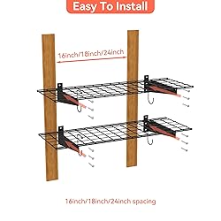 TORACK 2 Pack Garage Storage System Shelves, 15" x