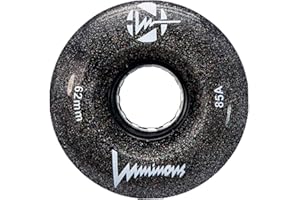 LUMINOUS WHEELS Luminous LED Quad Roller Skate Outdoor Wheels (4 Pack, 62mm x 30mm/85A)