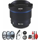 Laowa 10mm f/2.8 FF Autofocus Lens Sony E Mount Full Frame Ultra Wide Prime Zero-D Optics 130.4 Degree View for Photography (VE1028AFFE) + Lens Filter Kit + Cleaning Kit + Cap Keeper (5pc Bundle)