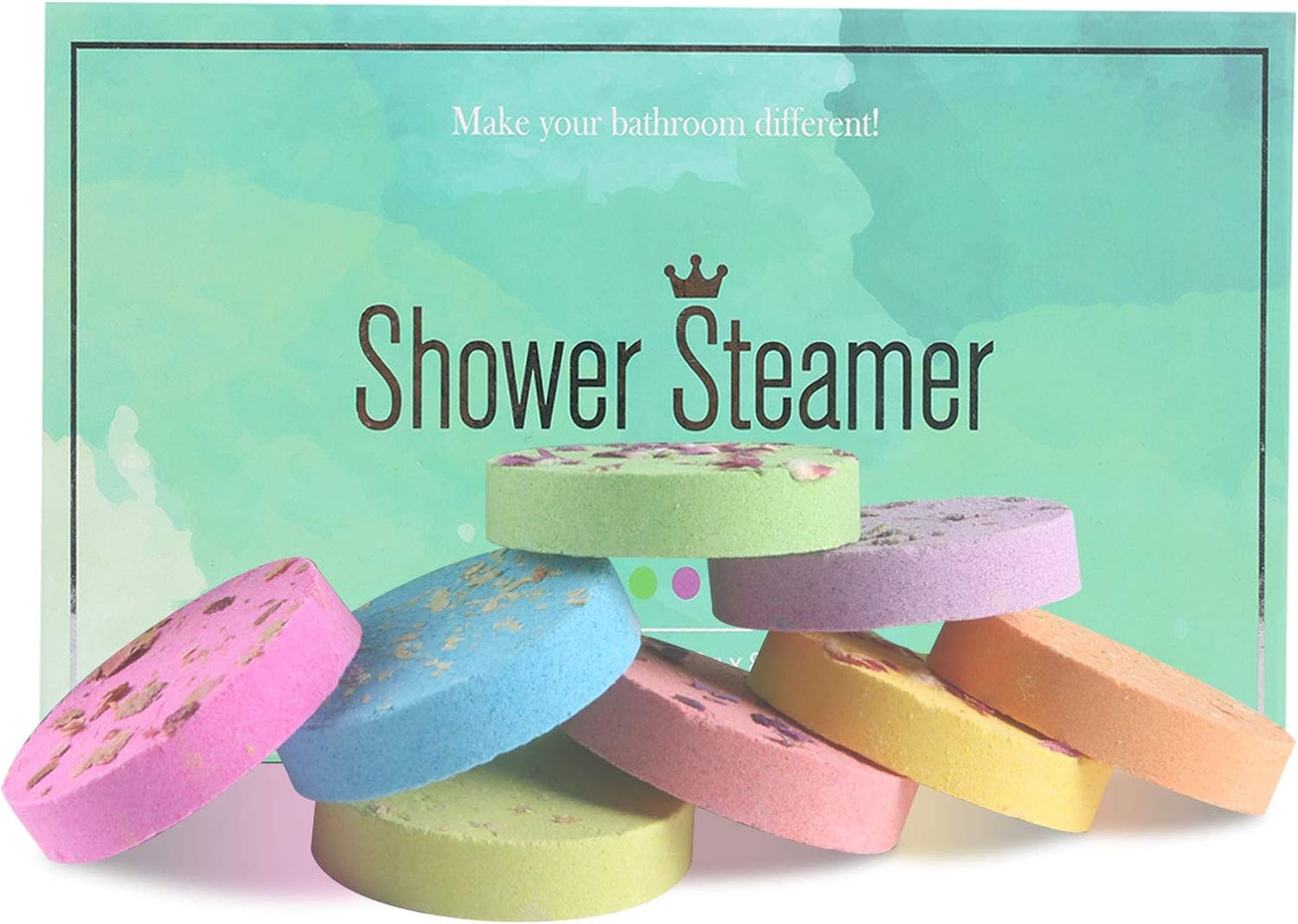 Eenten 8 Pcs Shower Steamer Set Natural Home Spa Tablets Sweet Spa Gifts for Relaxation Stress - Enjoy The Shower: Health & Personal Care