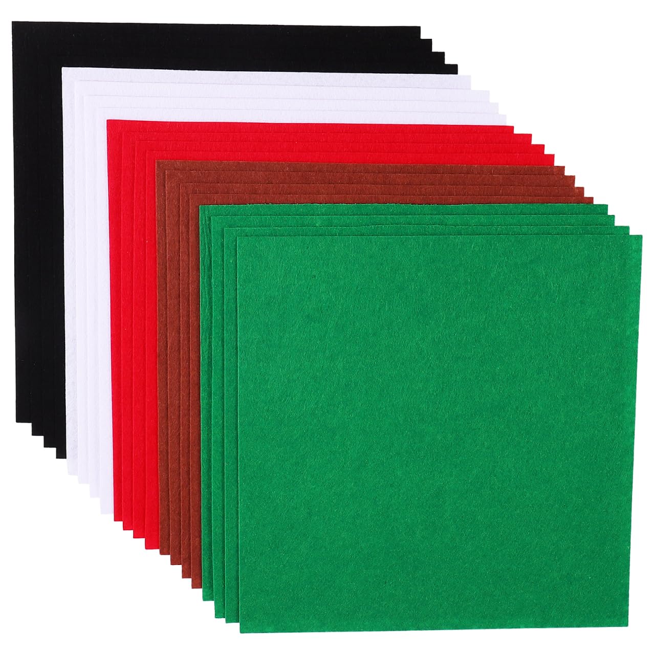 KONTONTY 20pcs Christmas Felt Fabric Sheets for DIY Crafts Nonwoven Patchwork Cloths for Art Projects for Sewing and DIY Crafts,Christmas Ornament for Children Nonwoven
