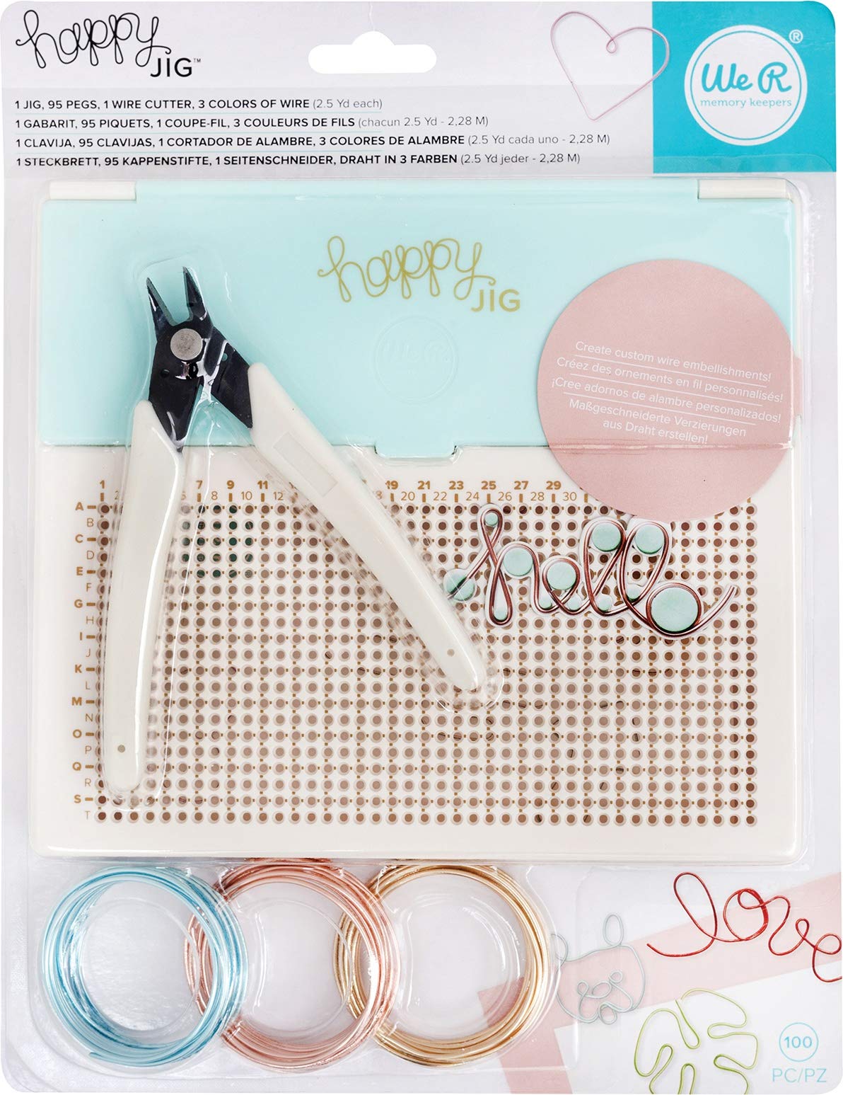 We R Memory Keepers Happy Jig Wire & Peg Kit, Mint, 30x25x4cm