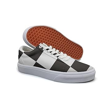 black and white checkered tennis shoes