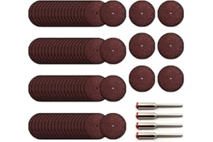 NIANNIAN 140Pcs Resin Cutting Disc 1 inch Rotary Tool Cut Off Wheel and 4Pcs Mandrels