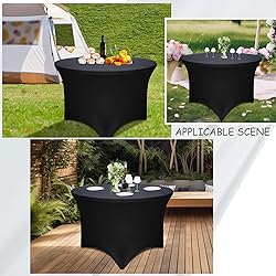 2 Pack Black 72-Inch Diameter x 30-Inch High Round