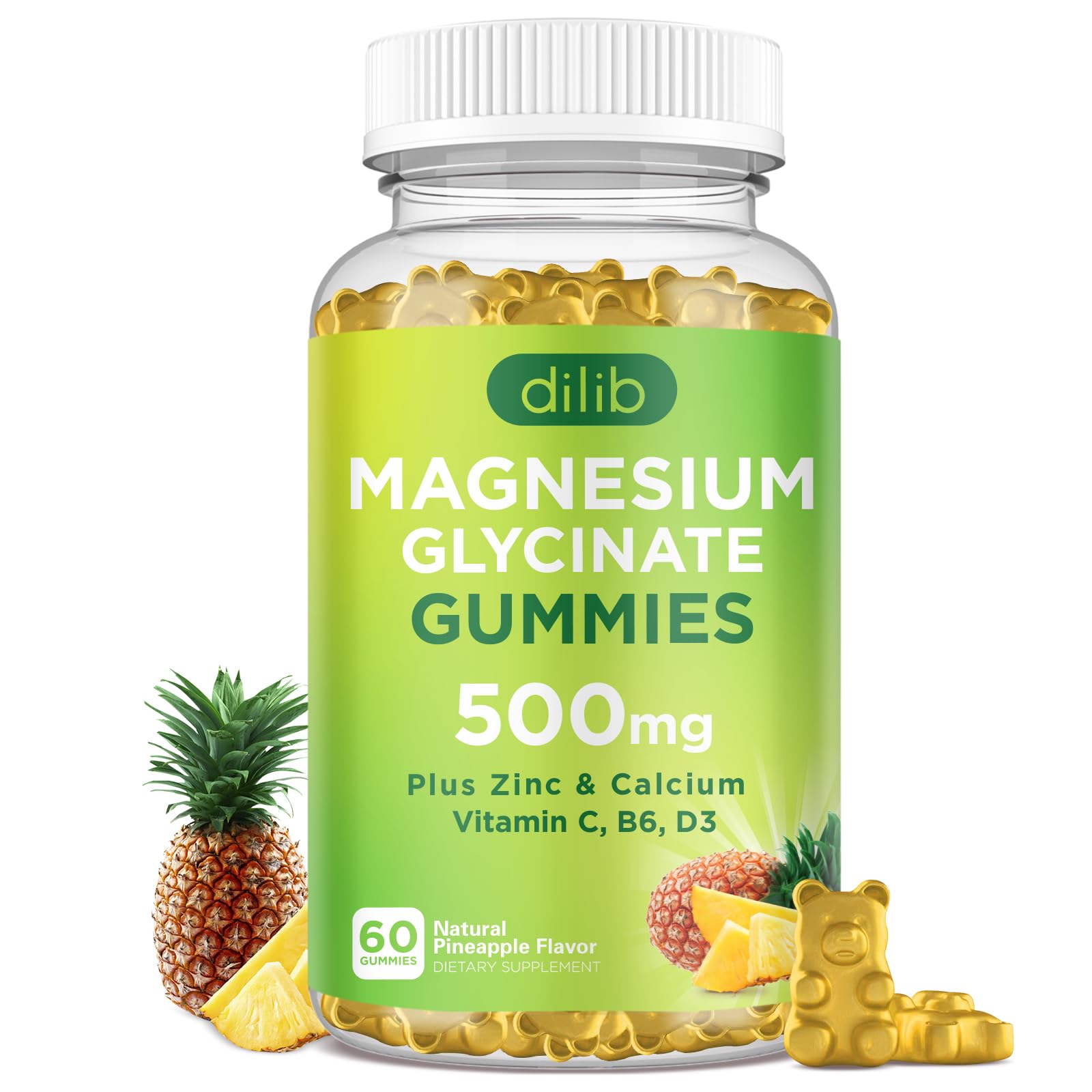 Magnesium Glycinate Gummies (Pineapple)