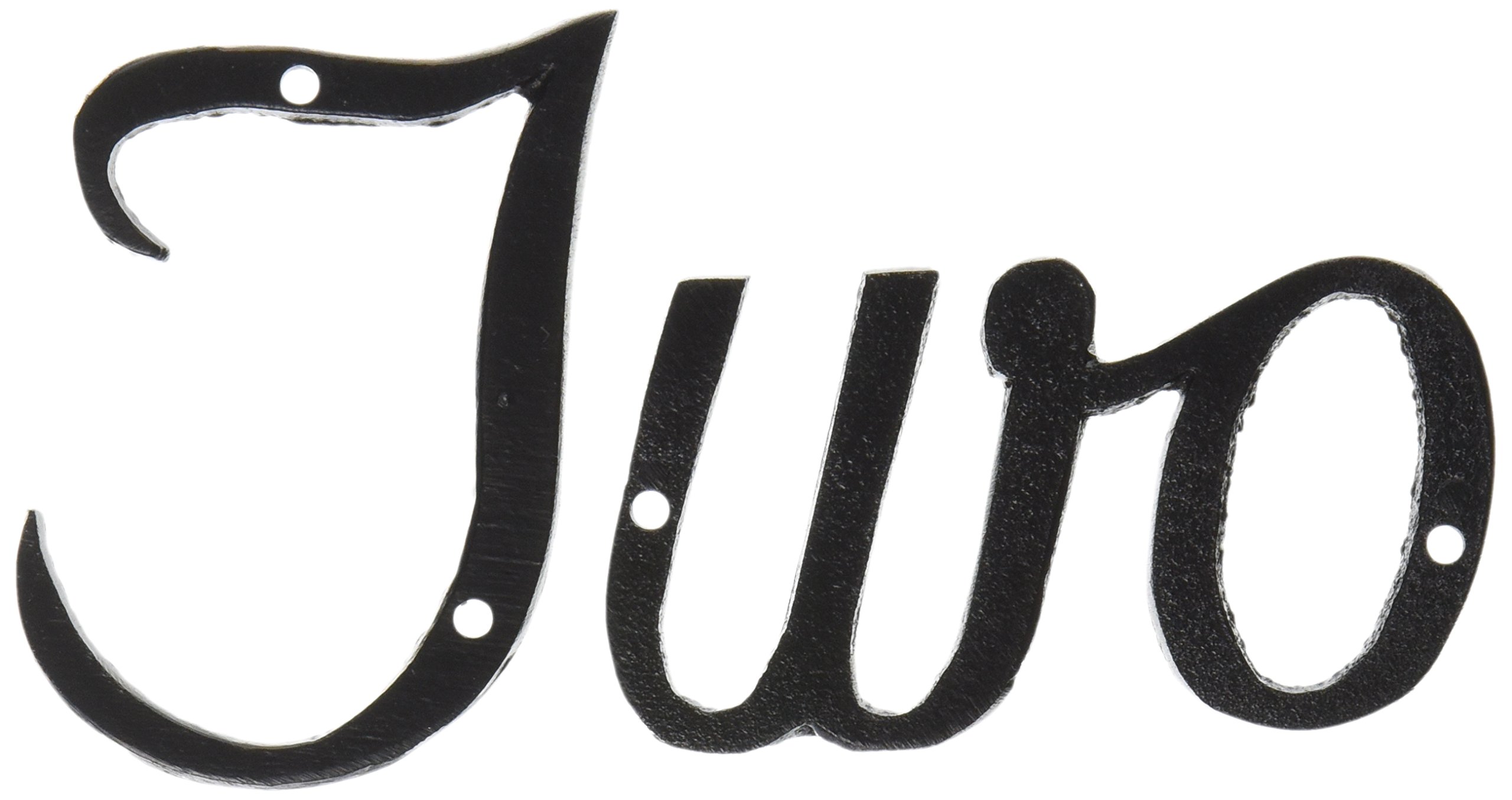 Montague Metal Products Small Script House Number, Two