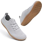 DEXJEWU Women's Wide Toe Minimalist Barefoot Walking Shoes Breathable Casual Tennis Gym Athletic Sneakers