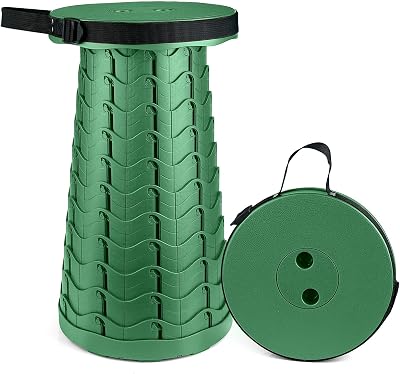 Hesanzol 2nd Gen Portable Telescoping Stool 180 kg Load Blue Red