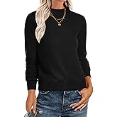 ANRABESS Womens Turtleneck Long Sleeve Lightweight Casual Fall Sweaters 2025 Black X-Large