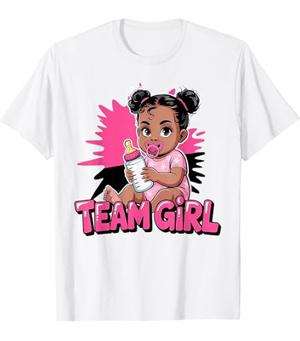 Amazon.com: Team Girl - Pinkish Baby Shower T-Shirt : Clothing