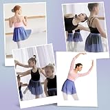 Yolev Ballet Wrap Skirt Chiffon Adjustable Waist Dark Blue Women Girls view 6