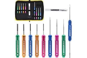 URMECCH 9Pcs Terminal Pin Removal Tool Kit for Deutsch Connector, Depinning Tools Wire Remover Extractor for DT DTM DTP Series
