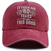 Nxizivmk It Took Me 80 Years to Look This Good Hat for Women Men, Funny Adjust Embroidery 80th Birthday Baseball Cap