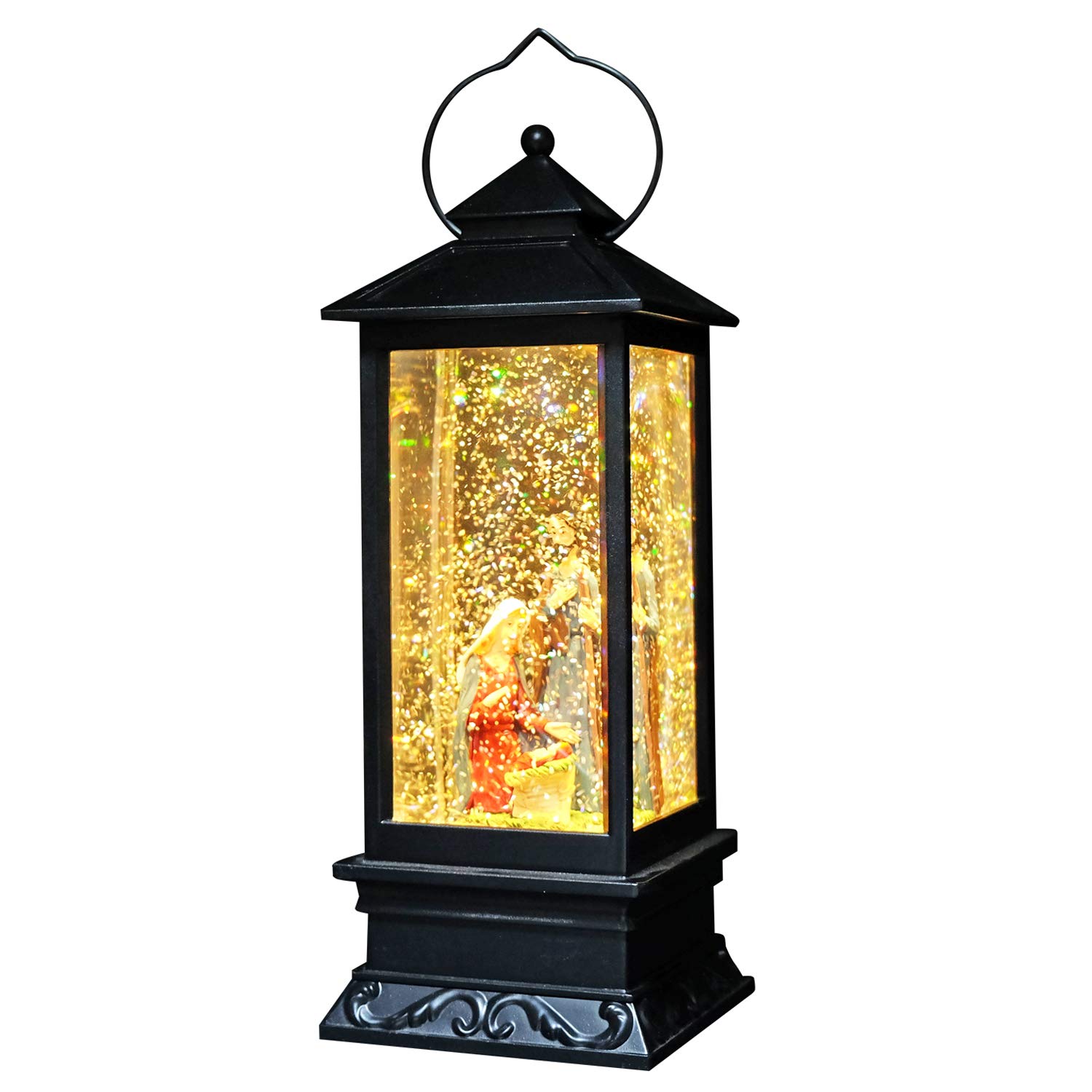 Eldnacele Musical Snow Globe Lantern Lighted Lamp