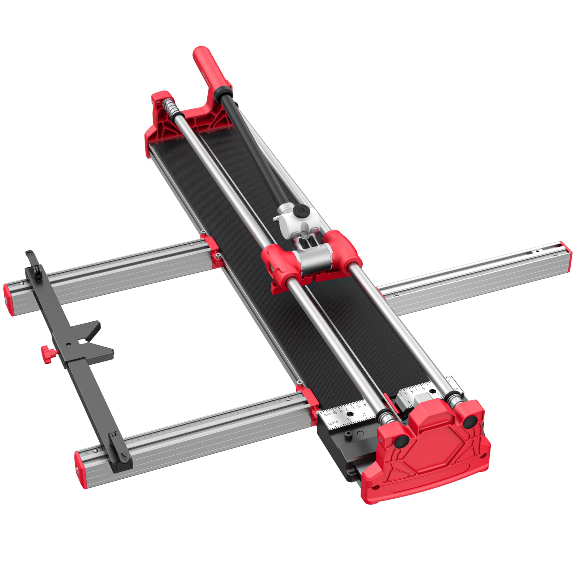 Photo 1 of (for parts, damaged) SHIJING 48'' Double Track Manual Tile Cutter with Laser Cutting Guide Porcelain Tile Cutter with Split Platen,Double Aluminum Base